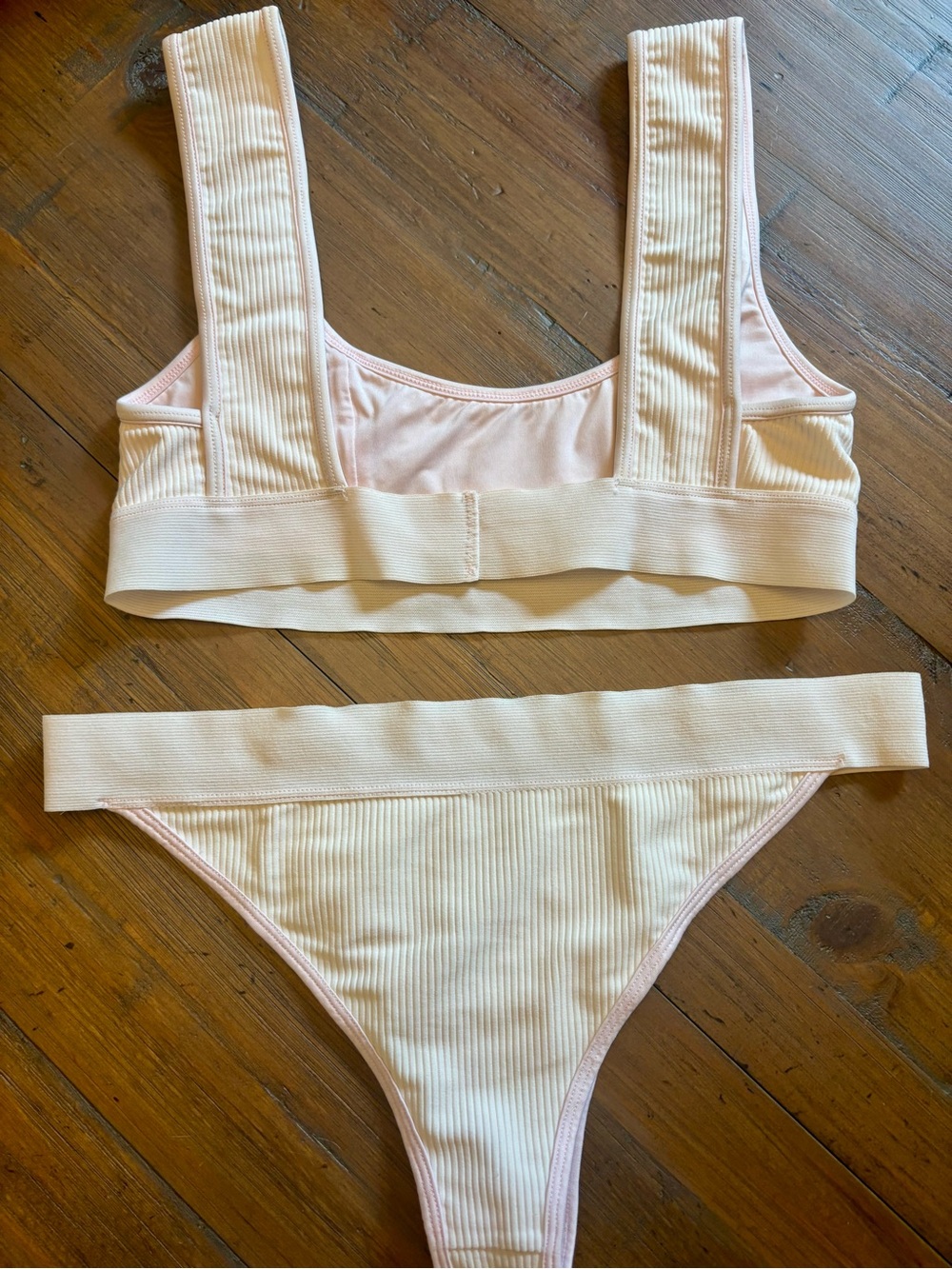 Frankie’s bikinis pink ribbed bikini set - Picture 11 of 11